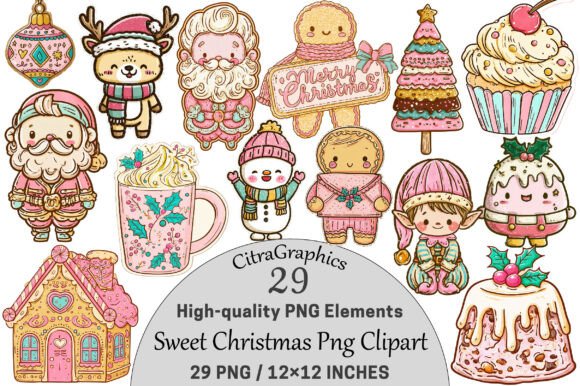 Download Sweet Christmas PNG Clipart Bundle. - Premium Bundle