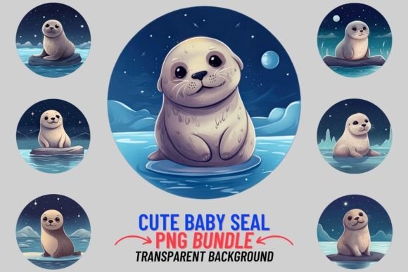 Download Cute Baby Seal 8 PNG Clipart Bundle - Premium Resources